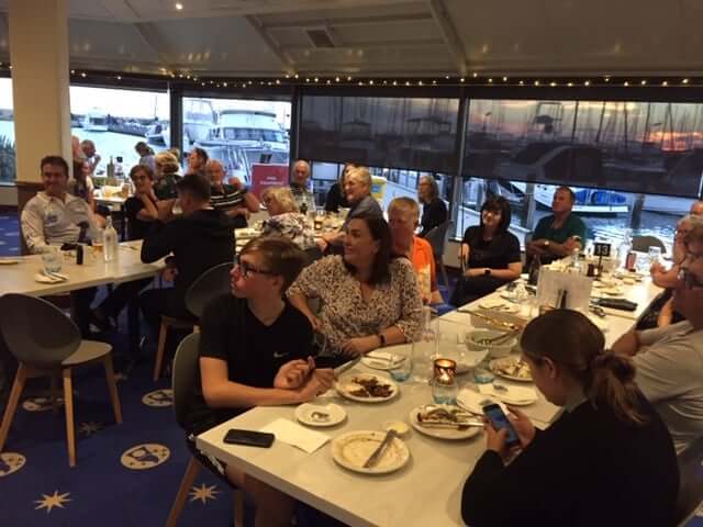 Members seated at table in Galley Restaurant at Fremantle Sailing Club