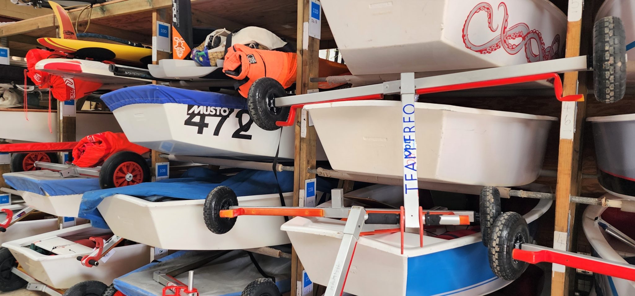 sailboat dinghy storage